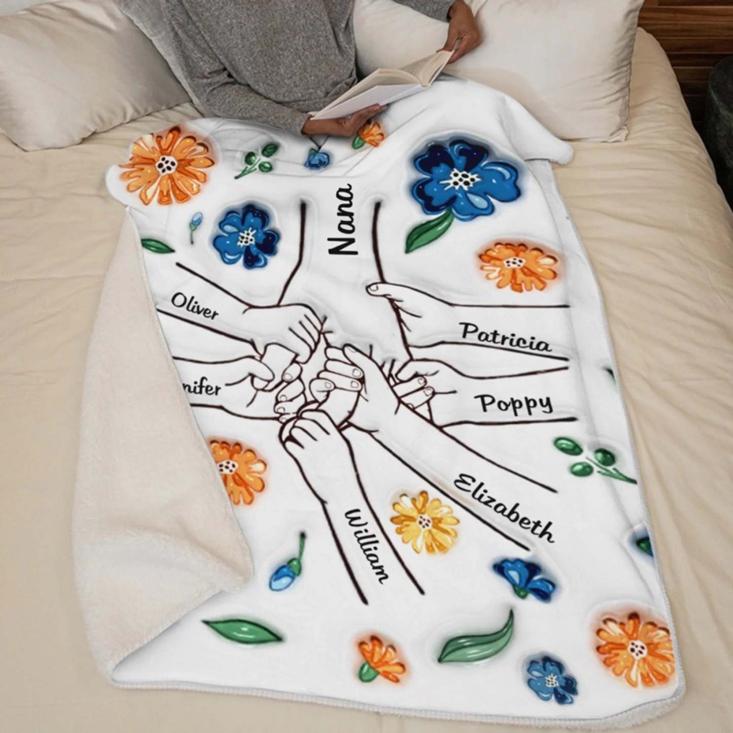 Mom, You Are My Hero - Family Personalized Custom 3D Inflated Effect Printed Blanket - Mother's Day, Gift For Mom, Grandma