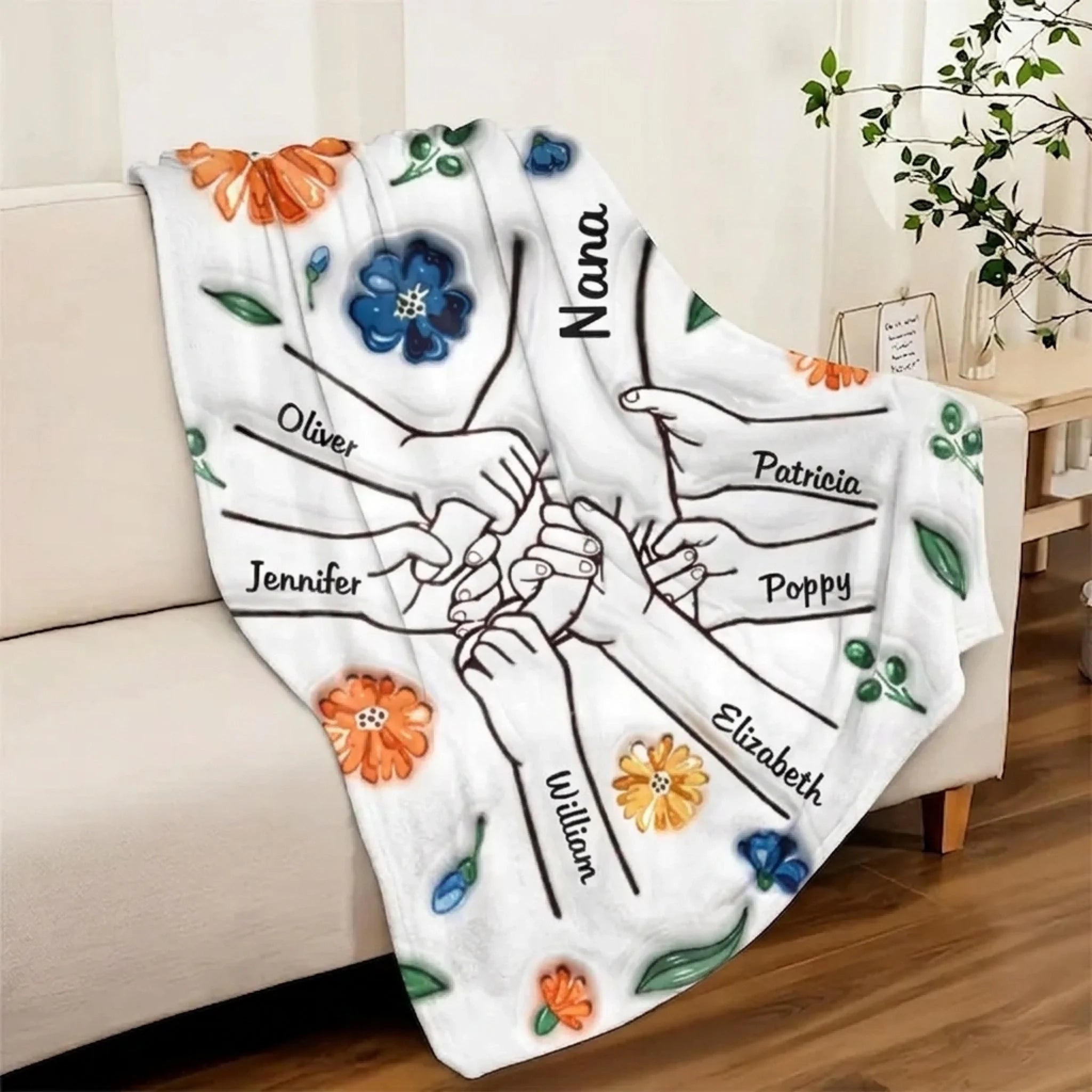 Mom, You Are My Hero - Family Personalized Custom 3D Inflated Effect Printed Blanket - Mother's Day, Gift For Mom, Grandma