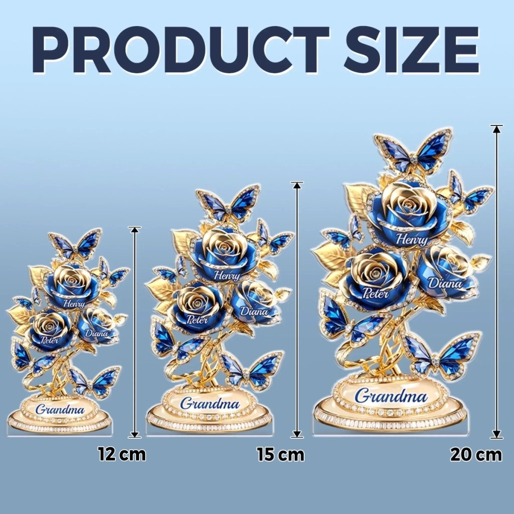 Custom Acrylic Plaque - Personalized Mother's Day Gifts For Mum, Grandma - Forever Written In Petals