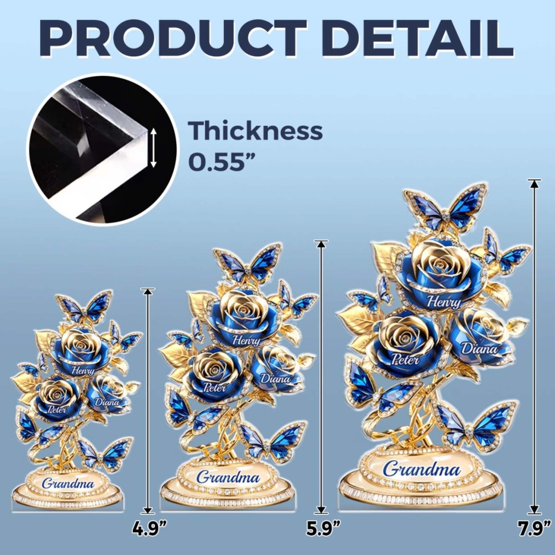 Custom Acrylic Plaque - Personalized Mother's Day Gifts For Mom, Grandma - Love Rooted In Motherhood