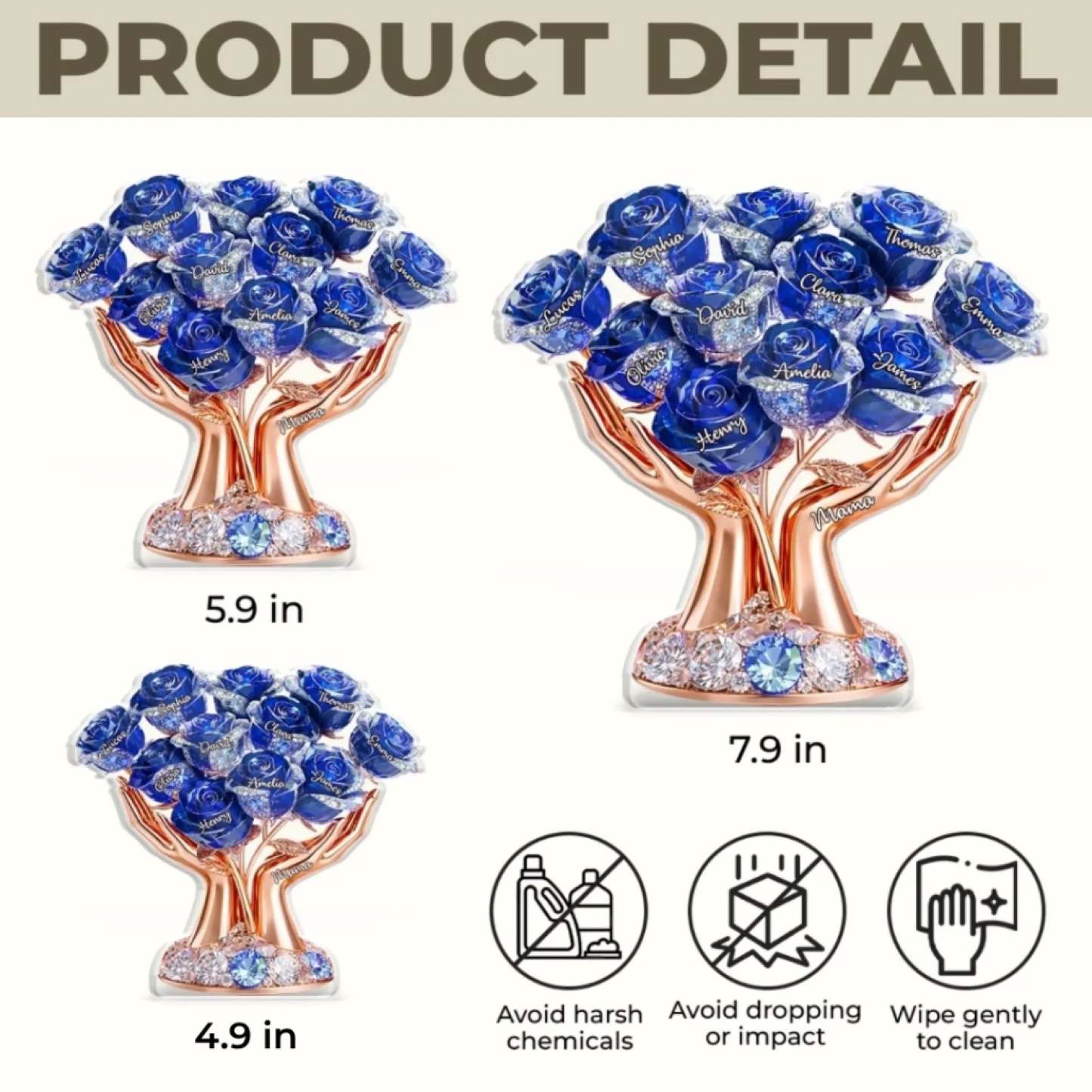 Custom Acrylic Plaque - Personalized Mother's Day Gifts For Mom, Grandma - Blessed With The Best Grandma