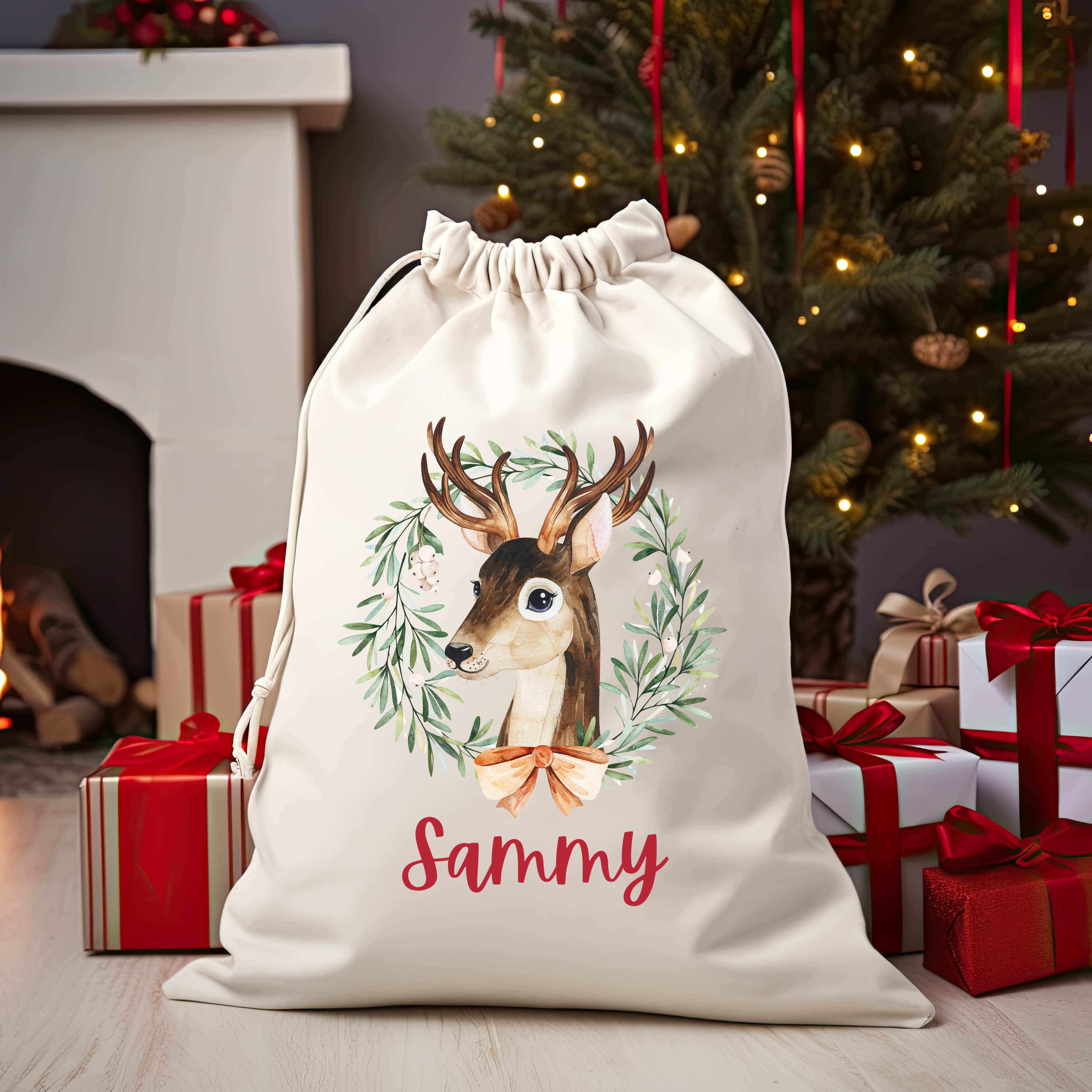 Christmas Santa Bag Christmas Presents Bag Christmas Gift Sack Personalized Kids Sack First Christmas Gift Christmas Santa Sack