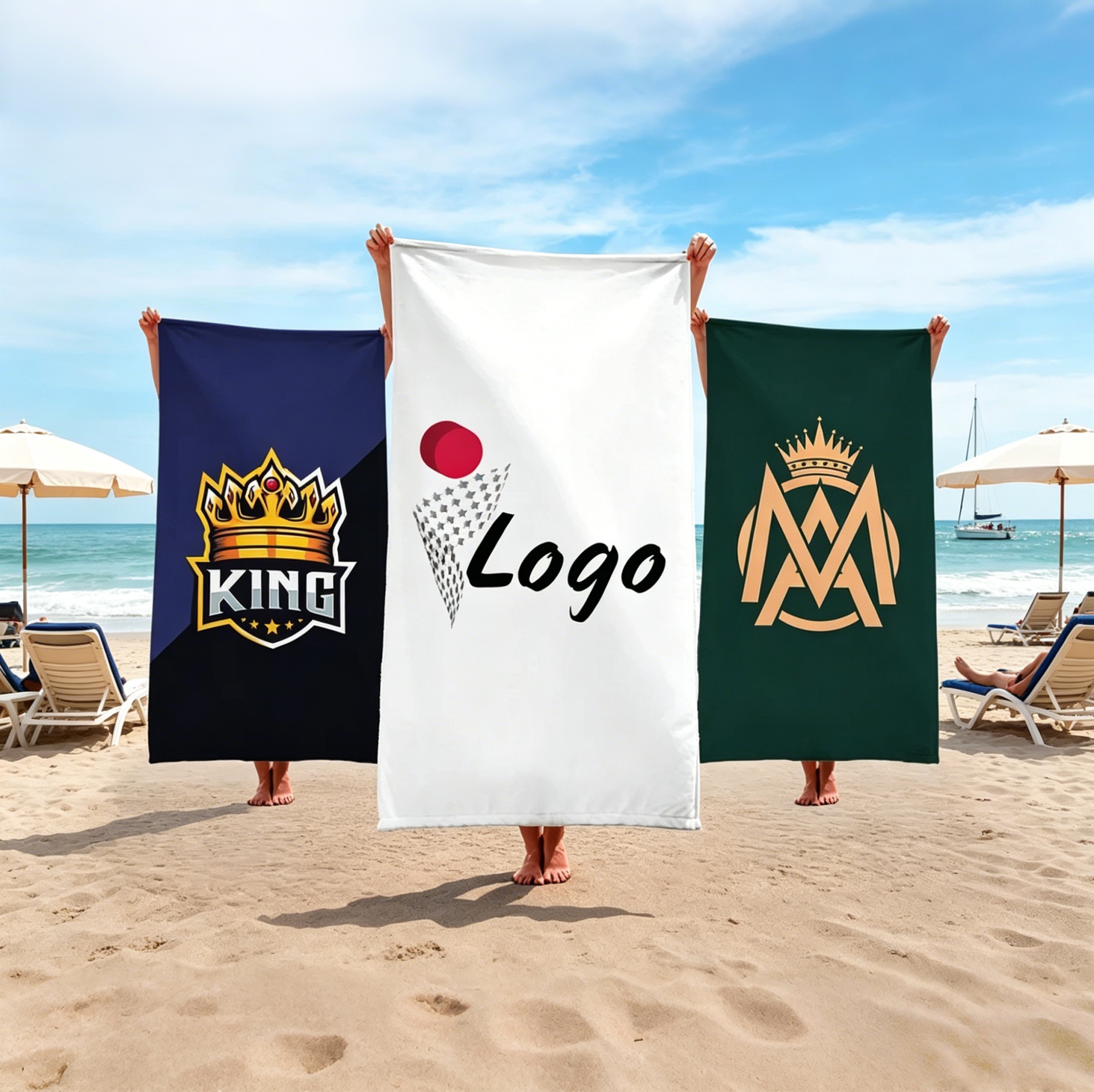 Custom Logo Beach Towel
