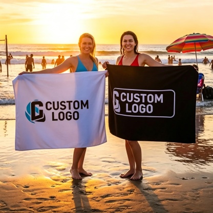 Custom Logo Beach Towel