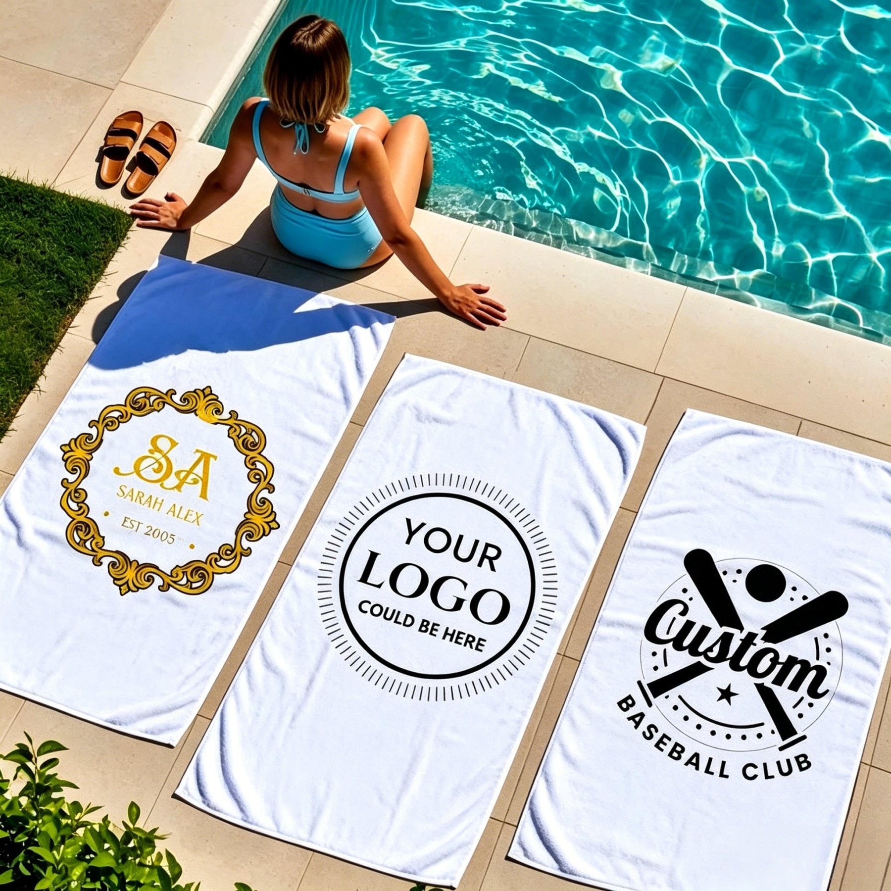 Custom Logo Beach Towel