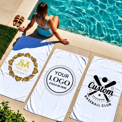 Custom Logo Beach Towel