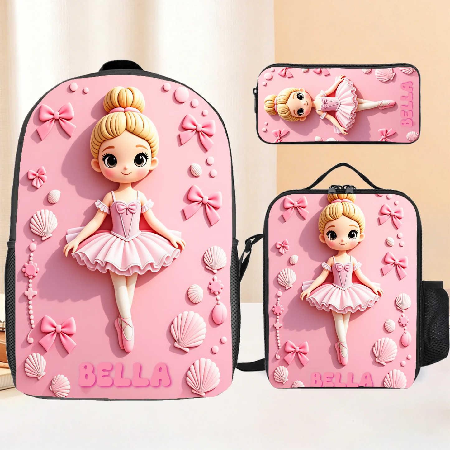 Personalized Girl Backpack Set