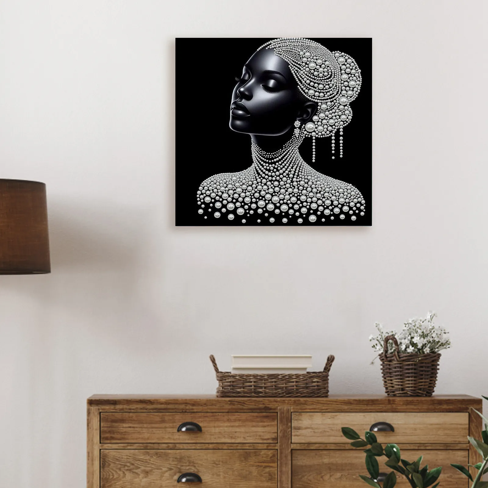 Framed Gracelady - Pearls Painting Kit for Creativity DIY Pearl Dot Crafts for Gift Home Wall Decor 