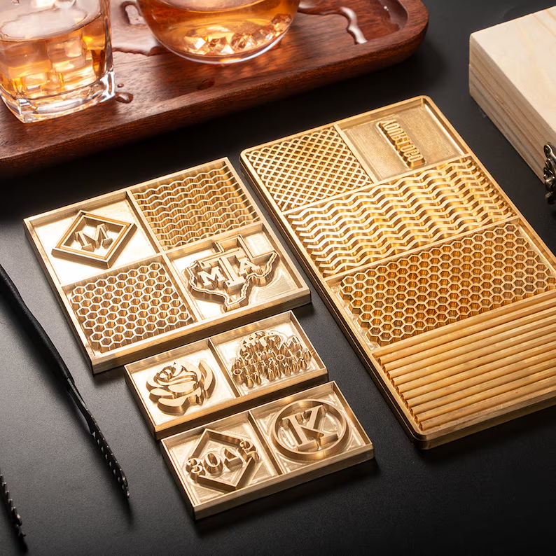 Personalized Ice Tray-Custom Ice Plate-Custom Ice Stamp-Custom Bar Logo Ice Cube Plate-Cubes Branding Stamp-Brass Mold for Ice-Custom gift