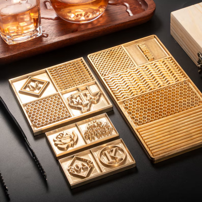 Personalized Ice Tray-Custom Ice Plate-Custom Ice Stamp-Custom Bar Logo Ice Cube Plate-Cubes Branding Stamp-Brass Mold for Ice-Custom gift