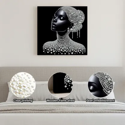 Framed Gracelady - Pearls Painting Kit for Creativity DIY Pearl Dot Crafts for Gift Home Wall Decor 