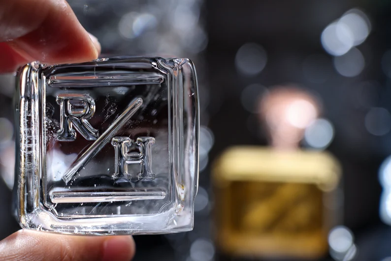 Personalized Ice Cube Stamp: Custom Logo Brass Stamp for Cocktails & Whisky Lover