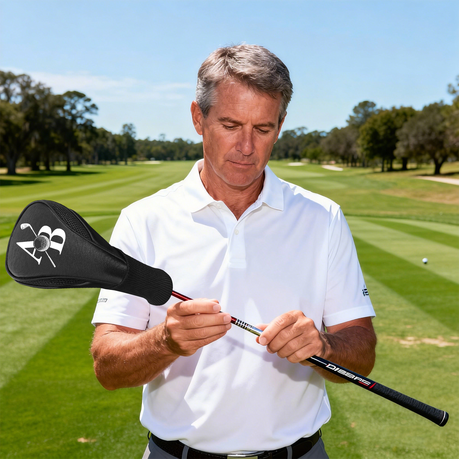 Personalized Golf Club Cover, Custom Golf Head Covers for Driver Fairway with Your Unique Design & Name, Ideal Golfing Gifts for Golfers Golf Lovers Dad Husband Father's Day, Golf Accessories