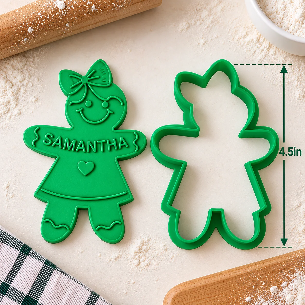 Personalized Gingerbread Name Family Gift Ginger Cookie Stamp