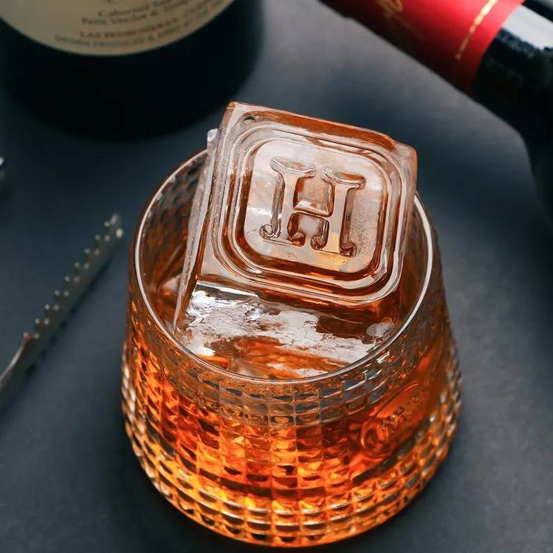 Custom Brass Ice Plate for Bar, Brass Ice Plate for Bar, Branding Tray, Personalized Ice Cubes for Whiskey & Cocktails, Brass Ice Stamp