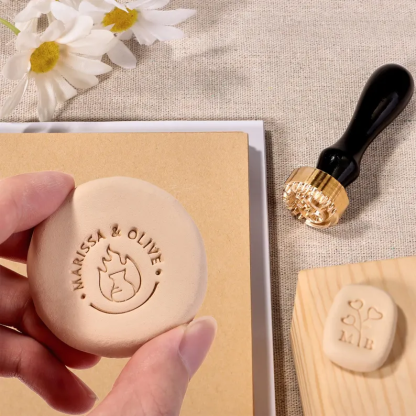 Custom pottery stamp logo, custom logo clay stamp, pottery signature stamp custom, clay stamp for pottery, pottery stamp logo or image