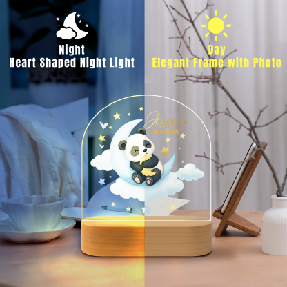 Custom Panda LED Night Light – Soft Blue Glow for Kids Room