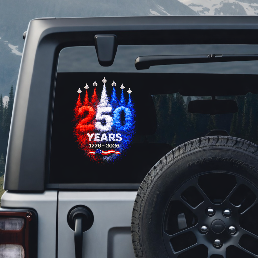 USA 250th Anniversary Rocket – America Rising Freedom Patriotic Car Window Decal Sticker LM32 899379