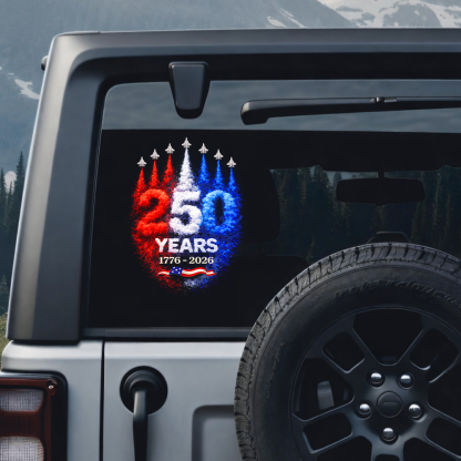 USA 250th Anniversary Rocket – America Rising Freedom Patriotic Car Window Decal Sticker LM32 899379