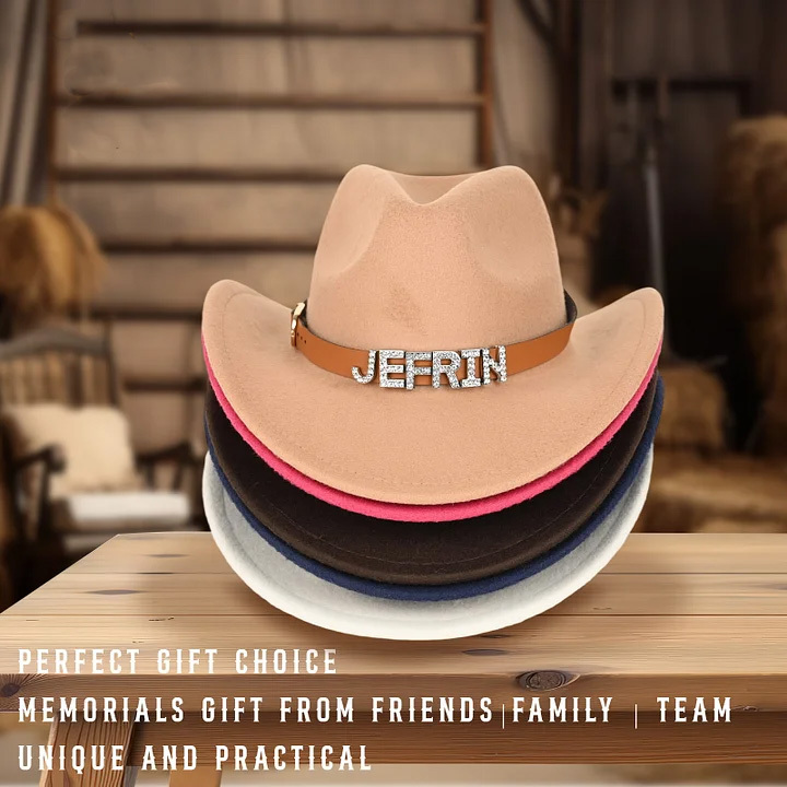 Custom Cowgirl Hats for Women Western Rhinestone Bride Cowgirl Hat Cowboy Hats for Women Girls Bachelorette Party Accessories