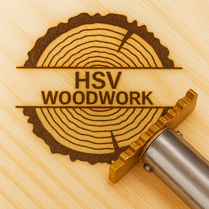 Custom Wood Branding Iron with Signature Stamp, Optional Electric Handle, Perfect for Artisans, Makers, and Gift-Giving
