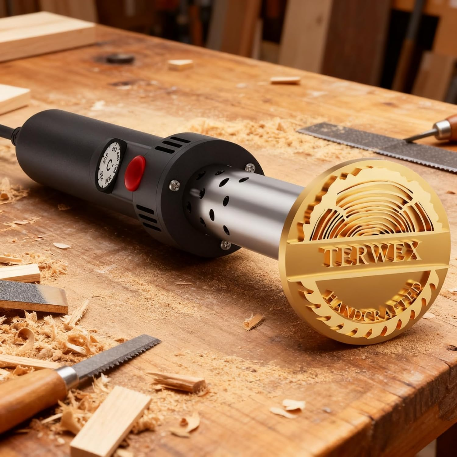 Custom Electric Wood Branding Iron - Personalized Logo Temperature-controlled Wood Burning Stamp, Metal Branding Iron for Leather Food Meat, Letter Branding Irons Gifts for Weddings & Handcraft