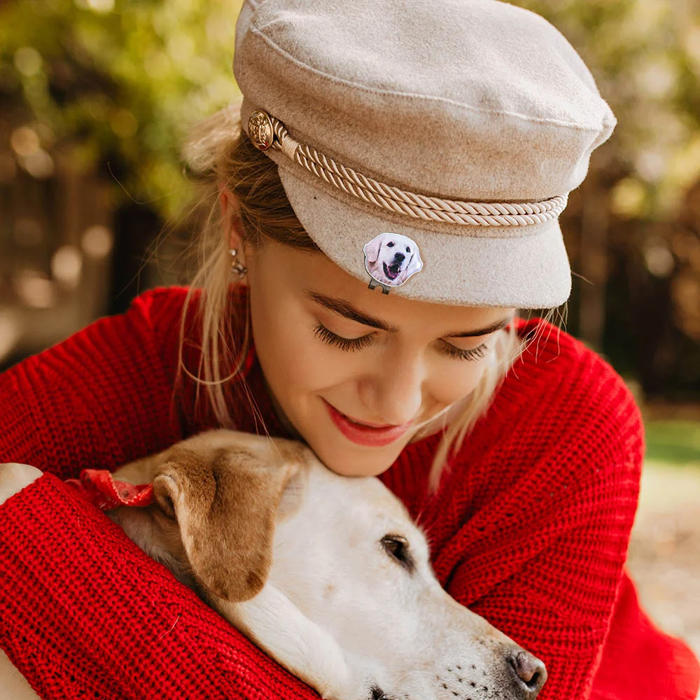 Personalized Photo Golf Ball Marker with Magnetic Hat Clip with Name Birthday Father's Day Gift for Golf Lover