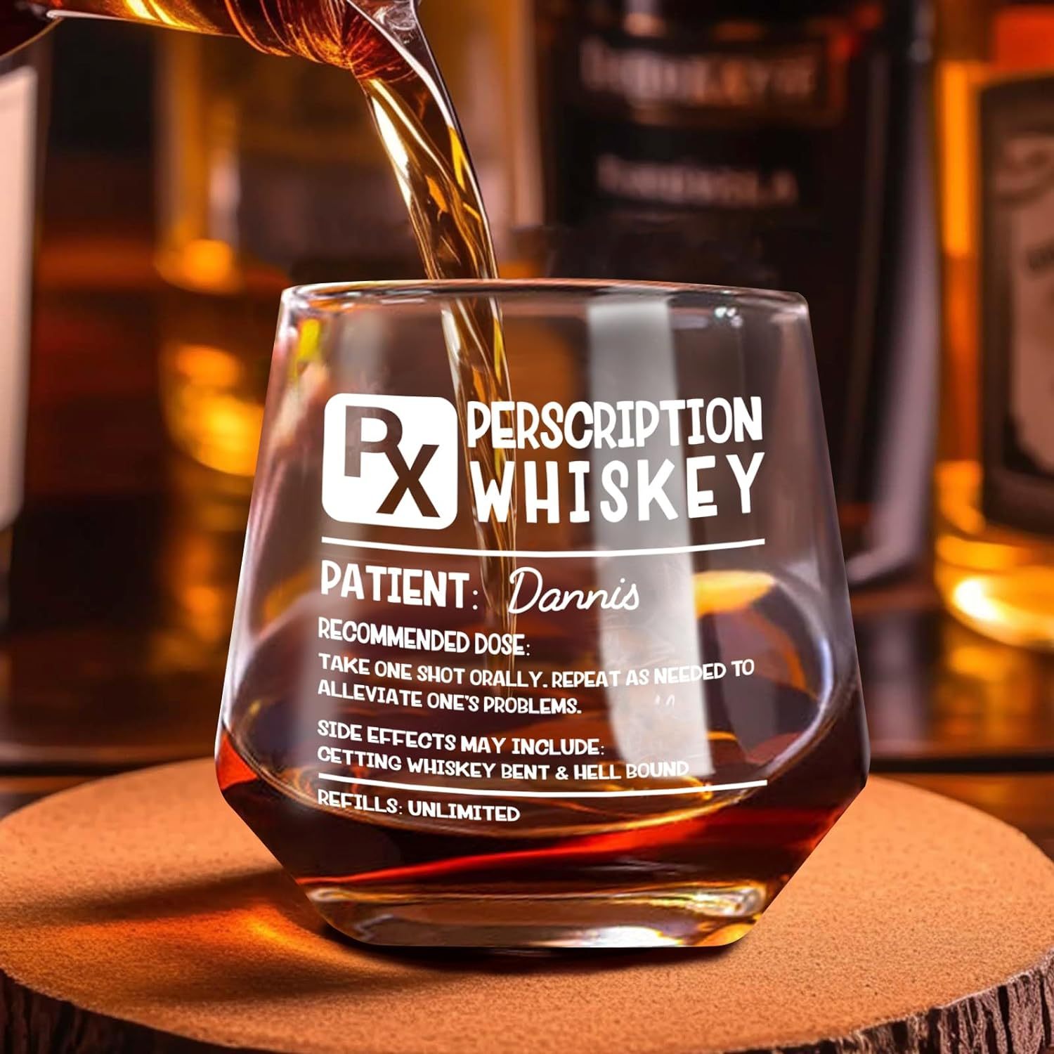 Personalized Bourbon Glass Gifts Scotch Glasses Birthday Congrats Gift Romantic Gifts For Him