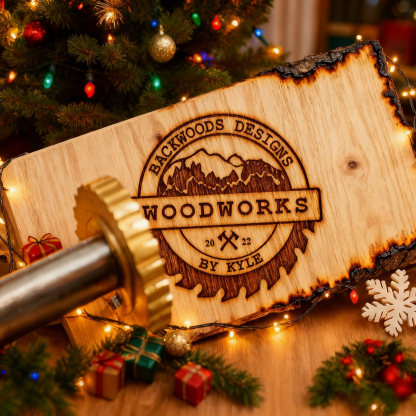 Personalized Branding Iron Christmas Gift, Custom Logo Stamp for Wood, Electric or Manual Branding Tool for Woodworkers