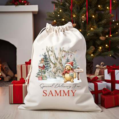 Christmas Santa Bag Christmas Presents Bag Christmas Gift Sack Personalized Kids Sack First Christmas Gift Christmas Santa Sack