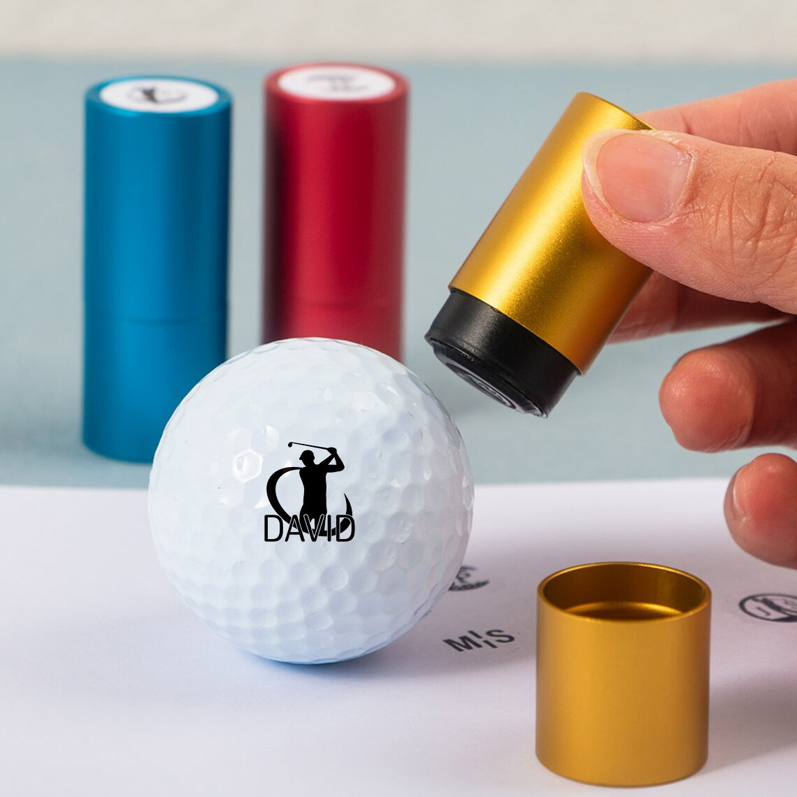 Custom Golf Ball Stamp, Pre-Inked Golf Ball Stamp, Golf Ball Stamper, Custom Golf Ball Stamp, Perfect Gift For Golf Lovers, Golf Ball Marker