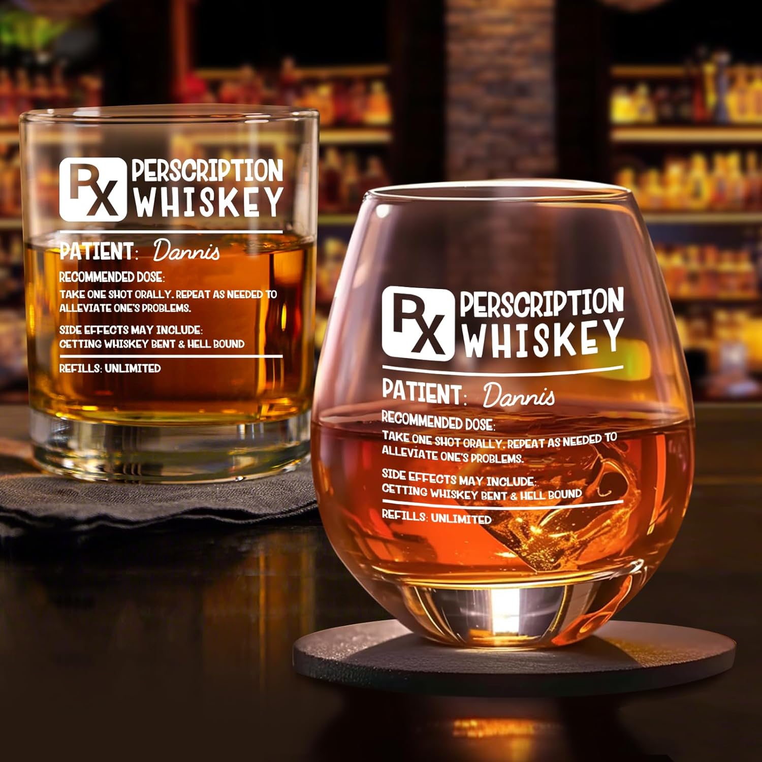 Personalized Bourbon Glass Gifts Scotch Glasses Birthday Congrats Gift Romantic Gifts For Him