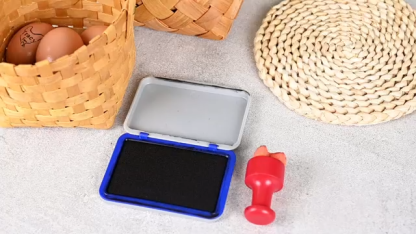 Custom Egg Stamp with Ink Pad ,Personalized for Chicken or Duck Eggs