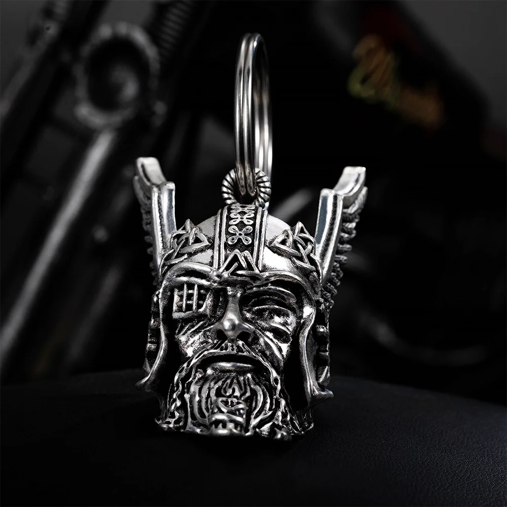 Personalized Odin Viking God Bells Ride Bell Biker Gift Good Luck Charm Key Chain Motorcycle Keychain Jeep Keychain Gremlin Bells for Motorcycle