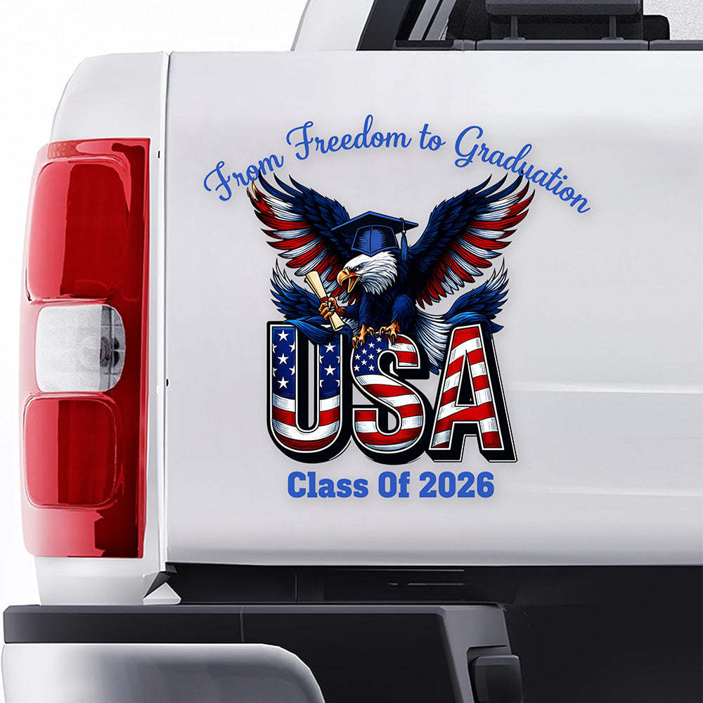 Personalized From Freedom to Graduation Car Window Decal Sticker TH10 898485