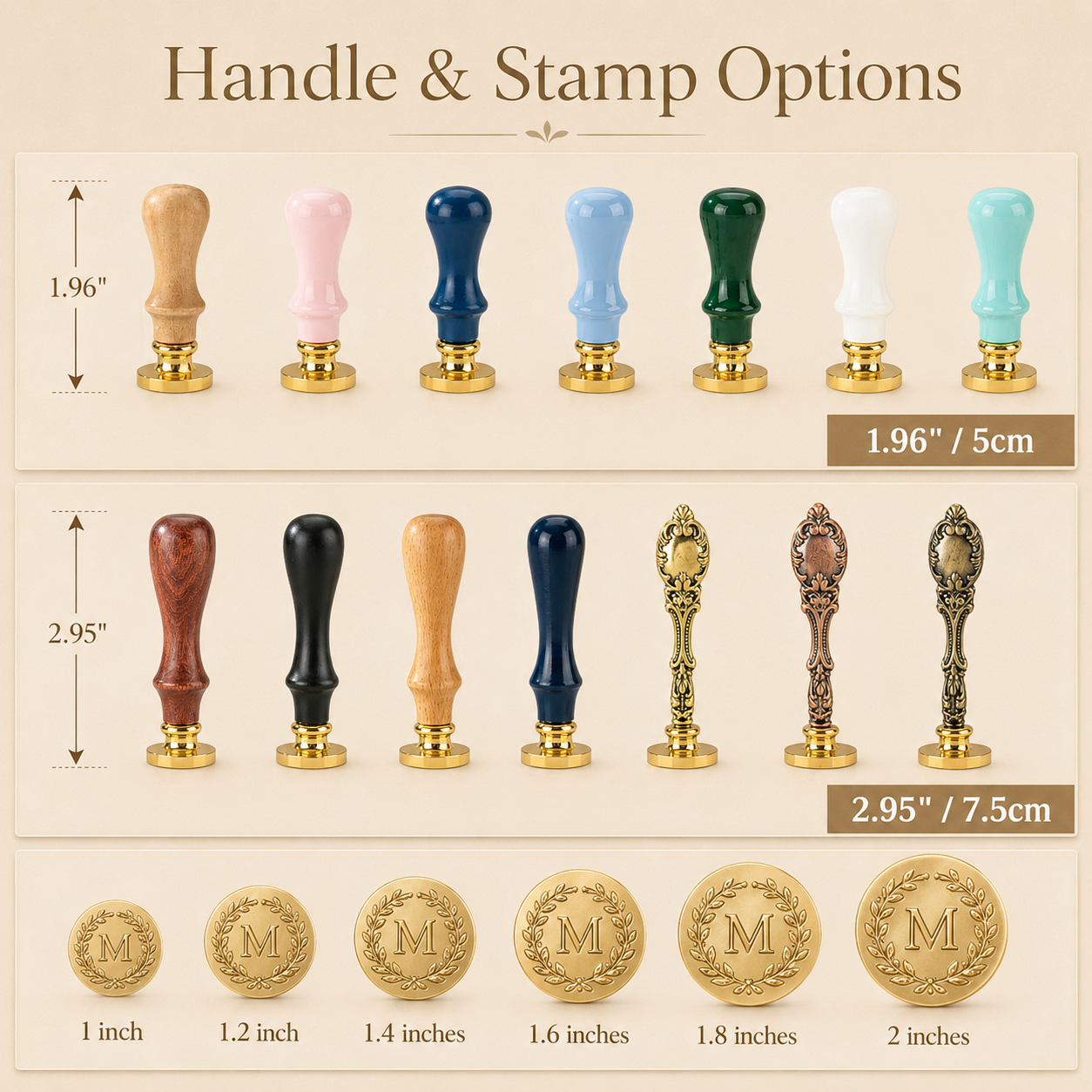 Custom Wax Seal Stamp, Personalized Sealing Wax Stamp with Your Logo Design, Wax Stamp for Wedding Invitations Envelopes Gift Card Gift Wrap Decoration, Handcraft Lovers Gifts