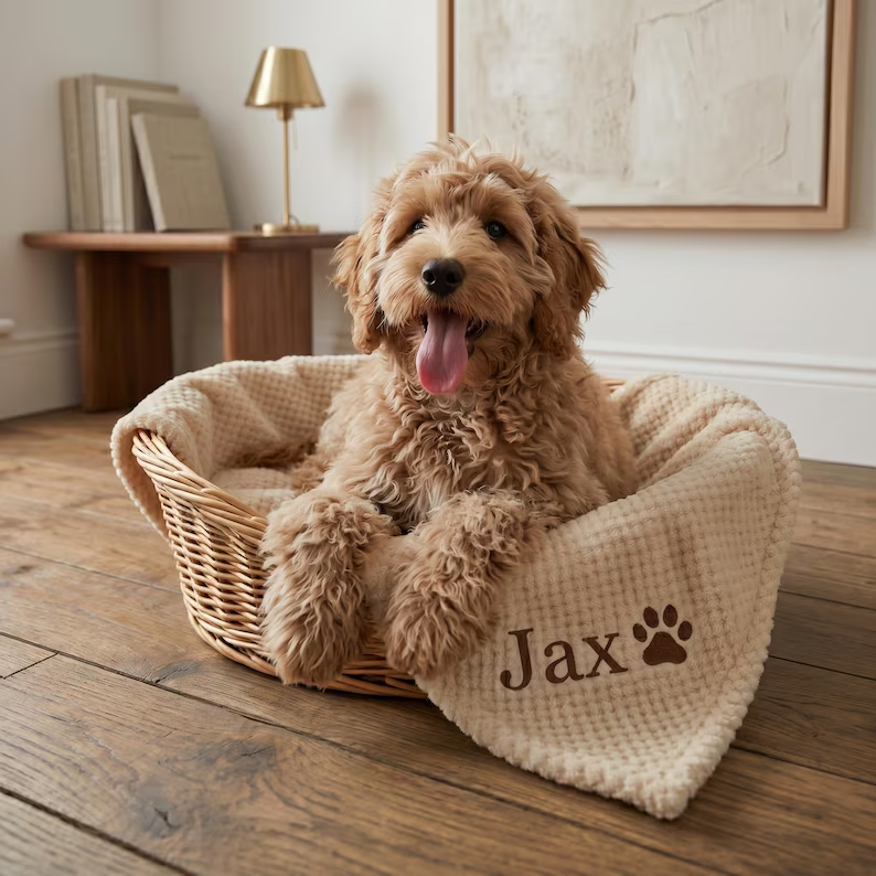 Personalized Warm Pet Blanket, Soft Customizable Blanket for Dogs and Cats | Cozy and Comfy Pet Blanket