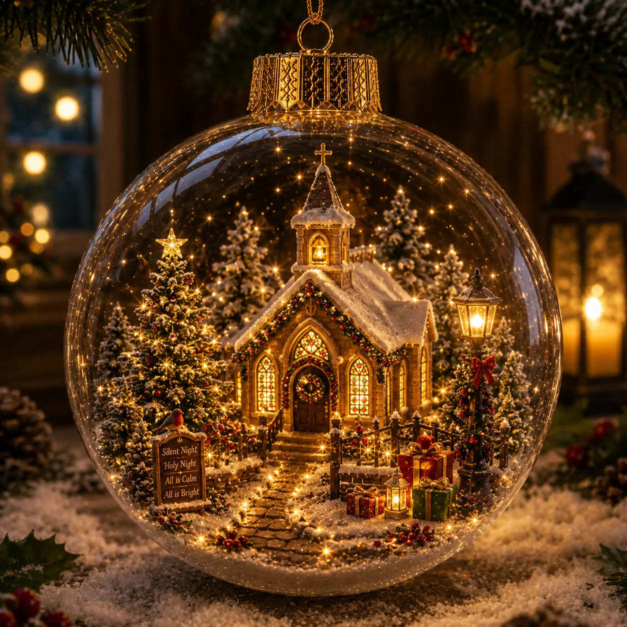 🎄Light-Up Christmas Story Globe Ornament | Magical Mini Holiday World
