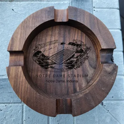 Notre Dame Stadium Walnut Cigar Ash Tray