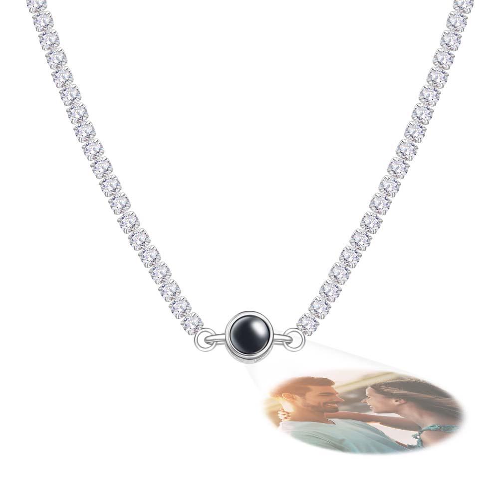 Custom Photo Projection Necklace Fashion Tennis Chain Gift