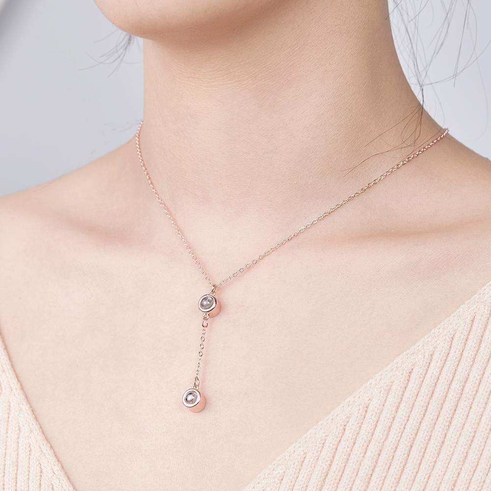 Personalized Projection Necklace Custom Multiple Photos Creative Gifts Someone You Loved