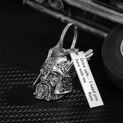 Personalized Odin Viking God Bells Ride Bell Biker Gift Good Luck Charm Key Chain Motorcycle Keychain Jeep Keychain Gremlin Bells for Motorcycle