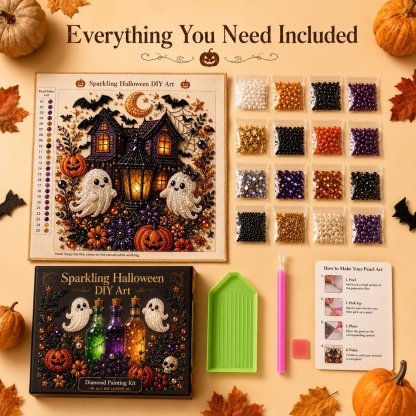 🎃Halloween Pearl Diamond Art DIY Kit👻 (No Mess, Beginner)