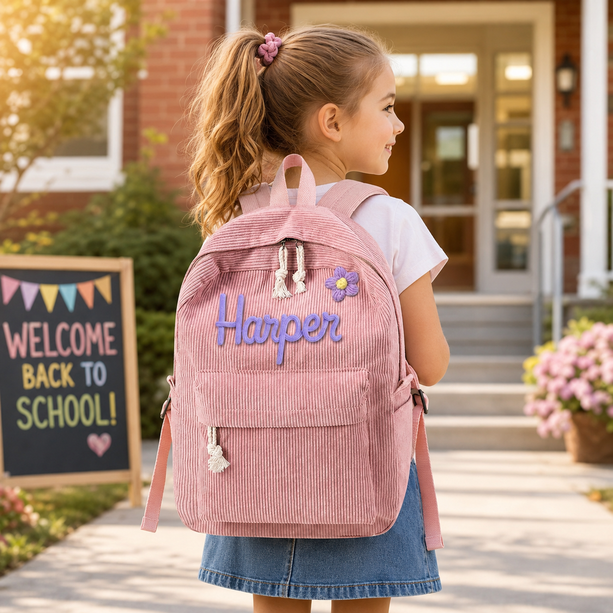 Back to School Gift: Custom Name Backpack for Girls & Boys