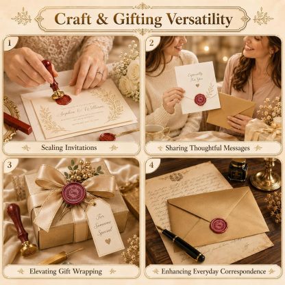 Custom Monogram Wax Seal Stamp, Personalized Initial and Name Sealing Stamp for Wedding Invitations, Envelopes, Gift Cards and Scrapbooking
