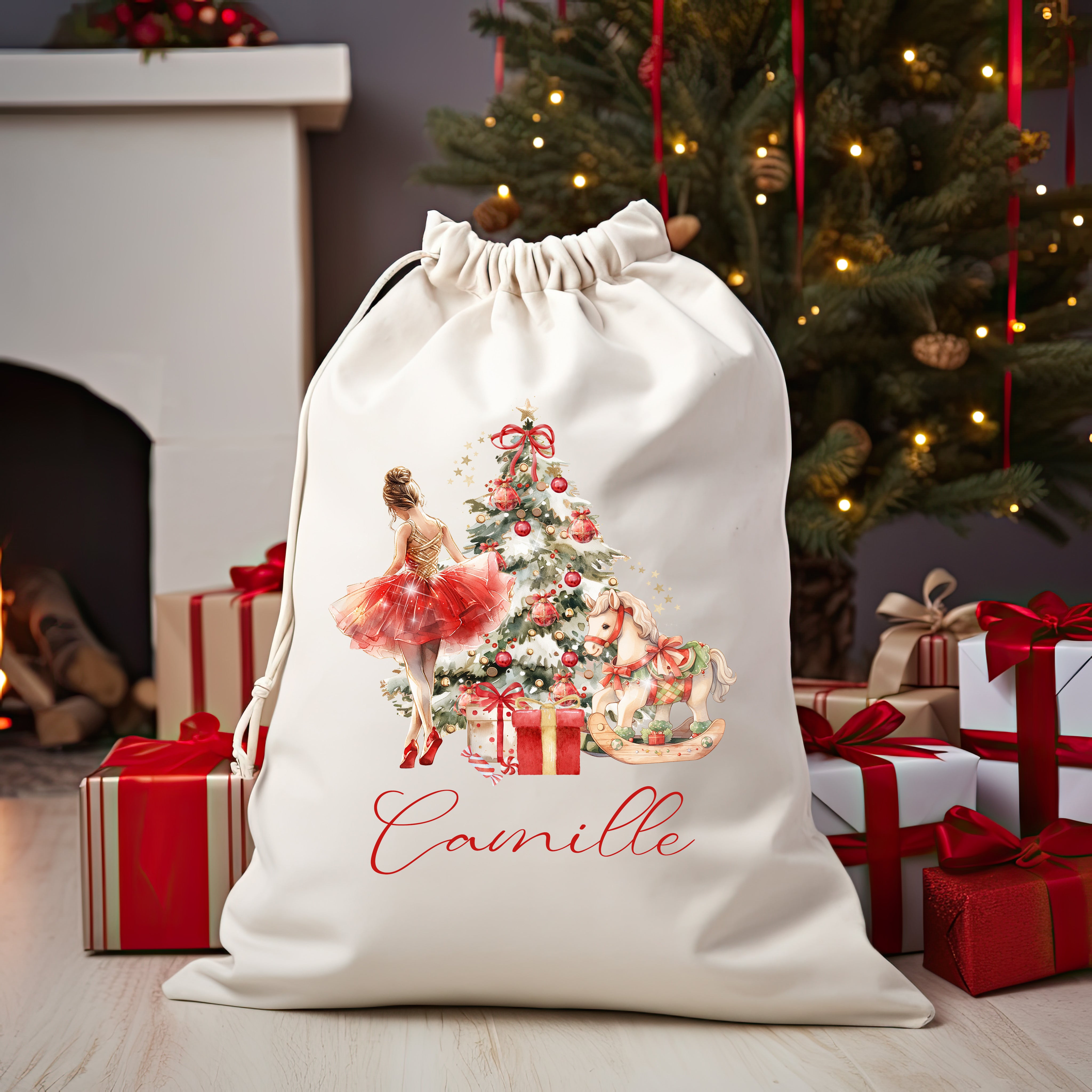 Christmas Santa Bag Christmas Presents Bag Christmas Gift Sack Personalized Kids Sack First Christmas Gift Christmas Santa Sack