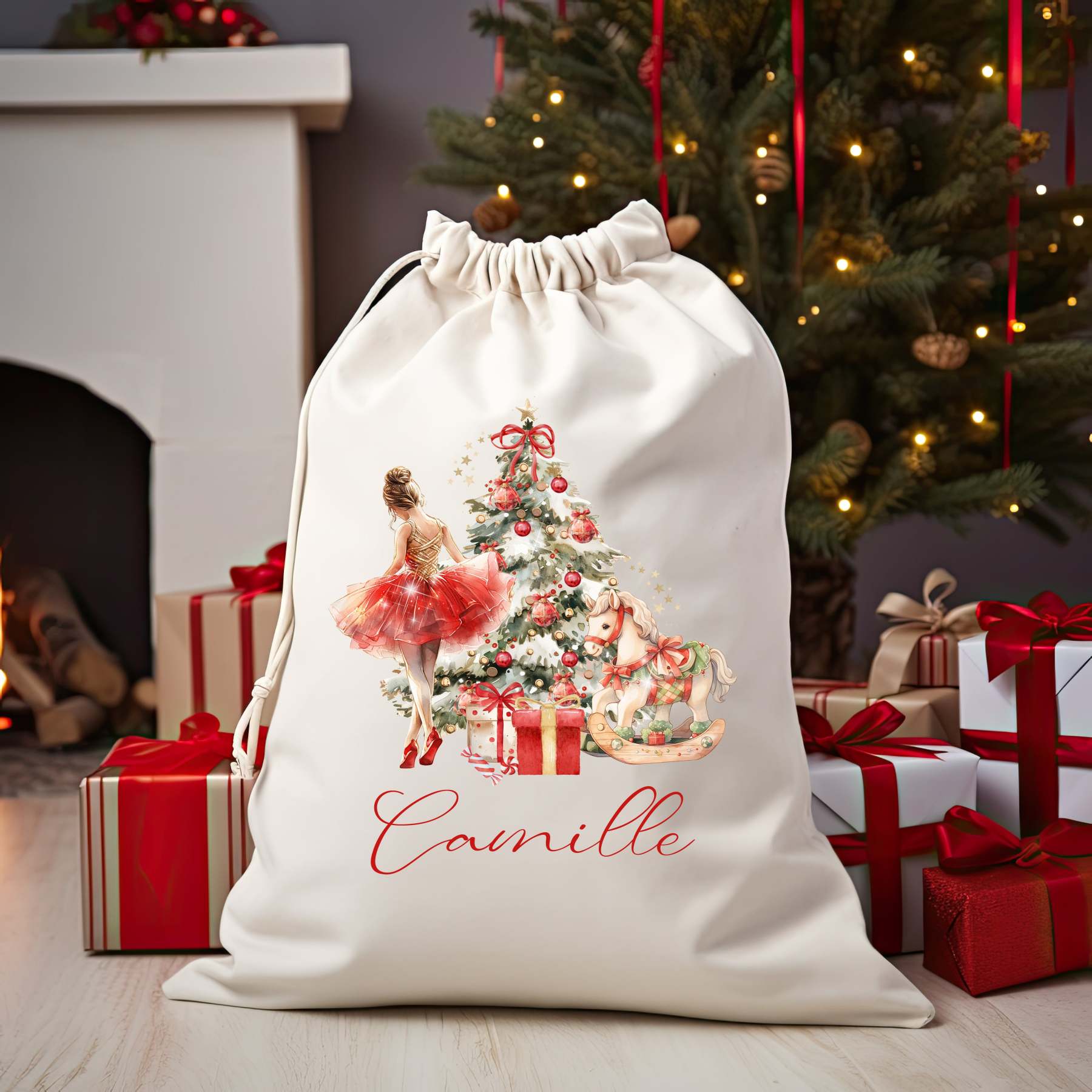 Christmas Santa Bag Christmas Presents Bag Christmas Gift Sack Personalized Kids Sack First Christmas Gift Christmas Santa Sack