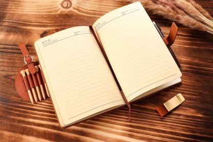 Custom Engraved Notebook With Pen, Leather Notebook Set, End Of Year Thank You Gift, Matching Pen, Custom Graduation Gifts, New Job Present