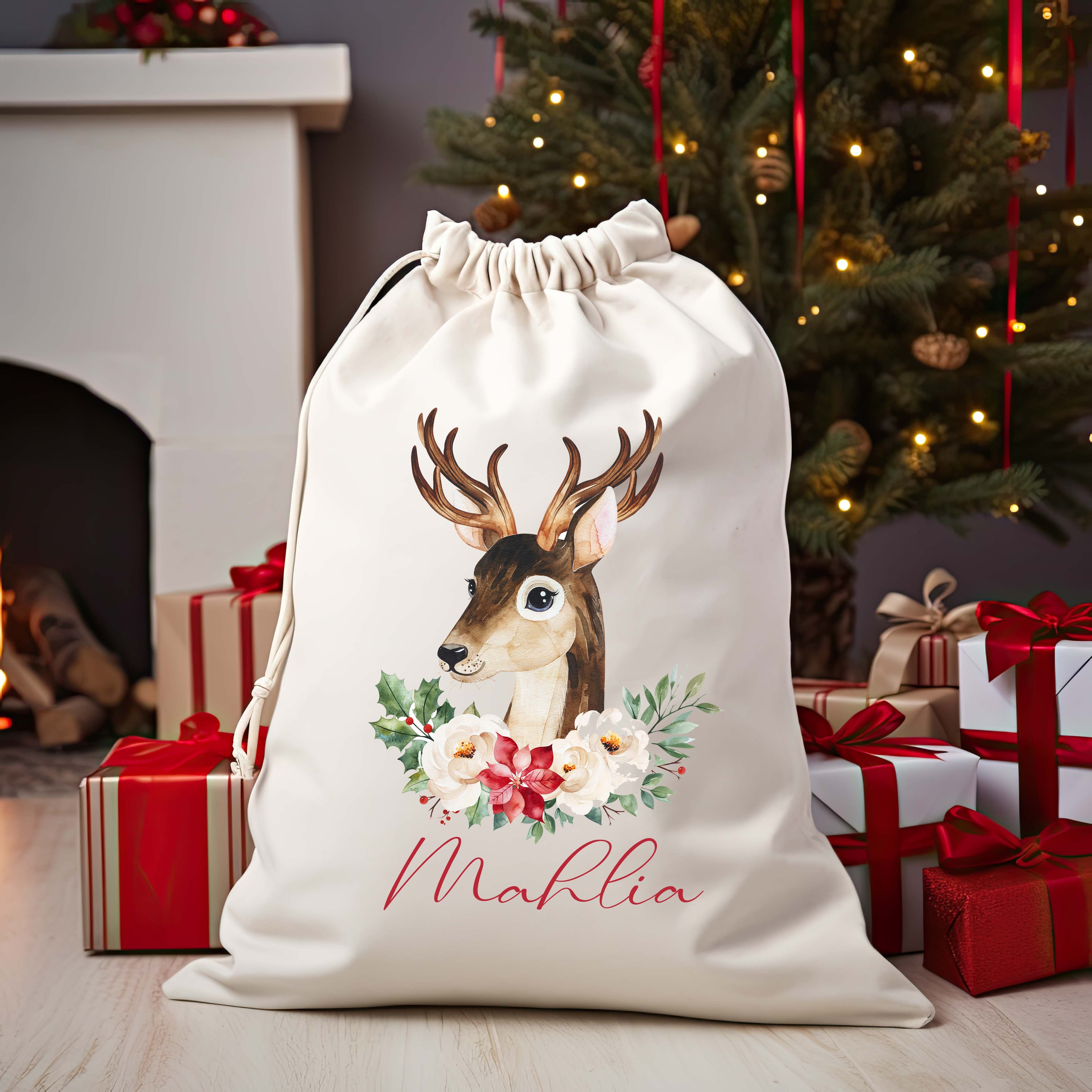 Christmas Santa Bag Christmas Presents Bag Christmas Gift Sack Personalized Kids Sack First Christmas Gift Christmas Santa Sack