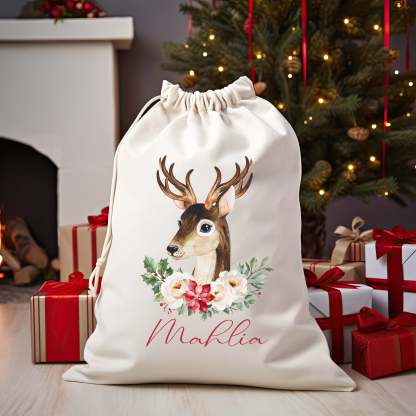 Christmas Santa Bag Christmas Presents Bag Christmas Gift Sack Personalized Kids Sack First Christmas Gift Christmas Santa Sack
